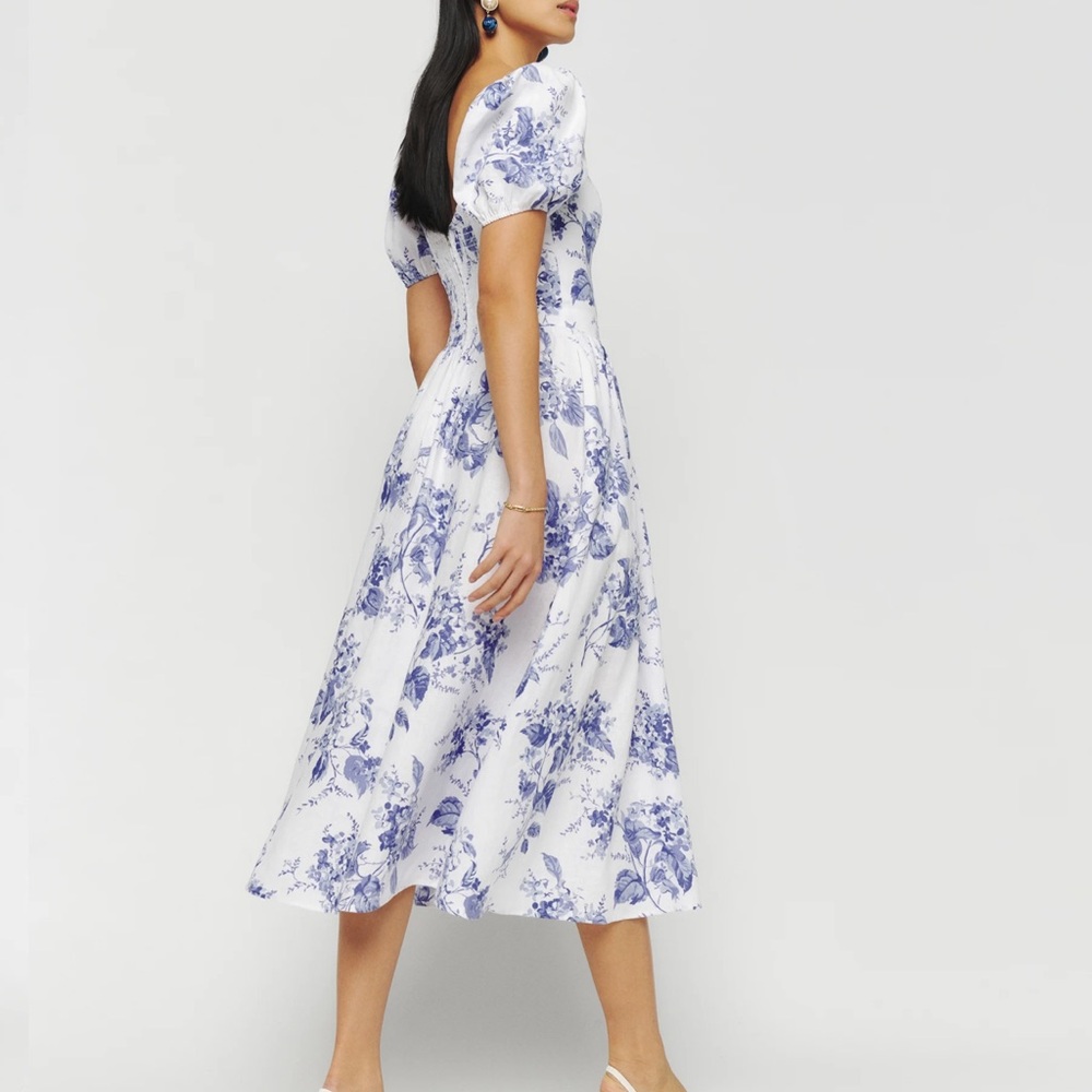 Reformation Davila Linen Dress- size 6